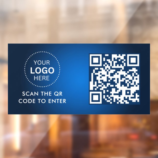 Access-Kontrolle | QR-Code-Eintrag für Firmenlogo Fensteraufkleber (Blatt 2)