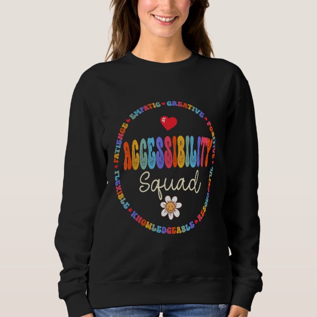 Accessibility Squad Special Education Teacher Spec Sweatshirt (Vorderseite)