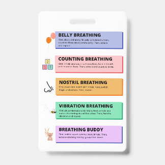 Accessoire de badge de techniques de respiration