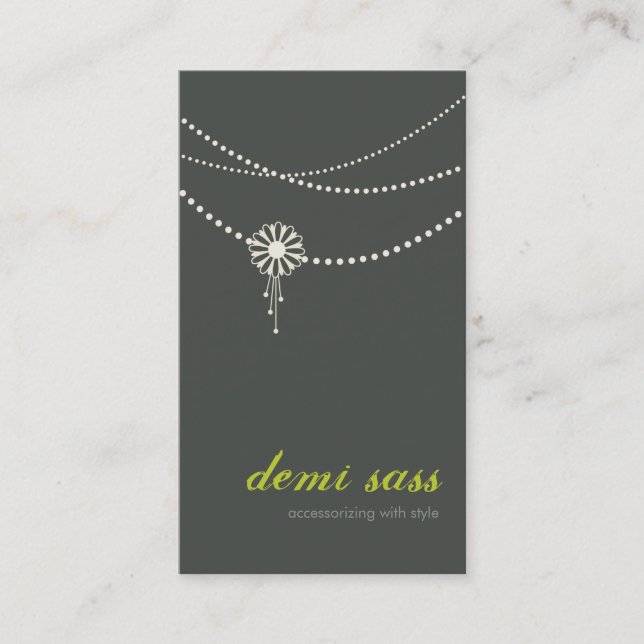 Accessoires de bijoux carte de visite tendance (Devant)