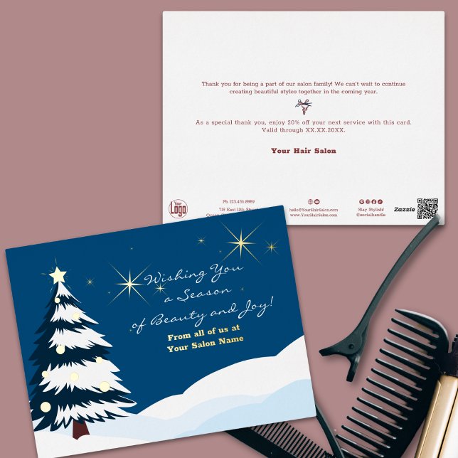 Accessoires d'huile Carte de jour férié étoilée si (Foil Accents Silent Starry Night Holiday Card)