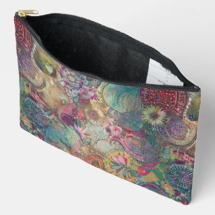 Accessoires Hippie rétro : Imaginaire à pochette zippée