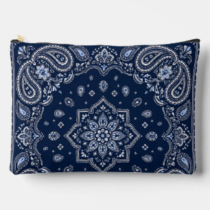 Accessoires Pochette à fermeture éclair grande bandana marine 