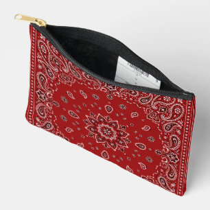 Accessoires Pochette à fermeture éclair Paisley Bandana Rouge 