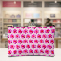 Pochette à motif sans couture de rose rose