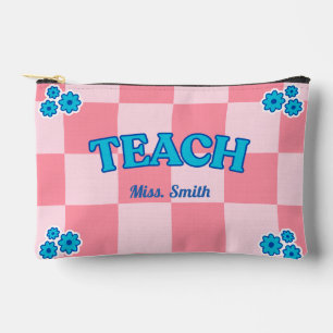 Accessoires Pochette pédagogique à carreaux bleus et roses per