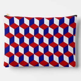 Accessory Pouch - Rote, weiße, blaue Blocktäuschun Zubehörtasche