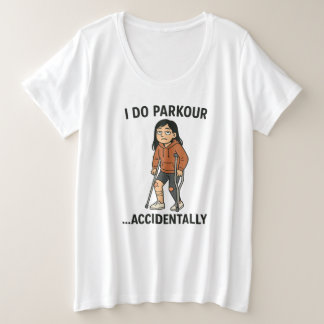 Accidental Parkour Champion Große Größe T-Shirt