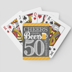 Acclamations et bières à 50 ans de cartes de jeu