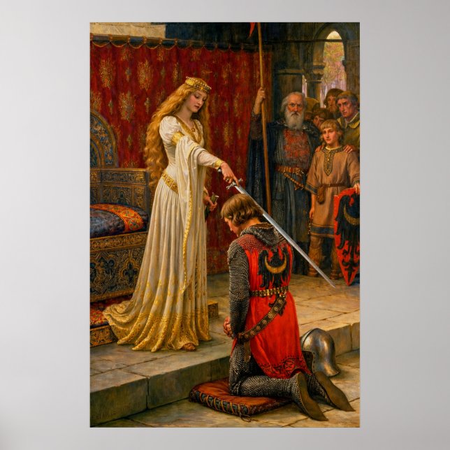 Accolade by Edmund Blair Leighton Poster (Vorne)