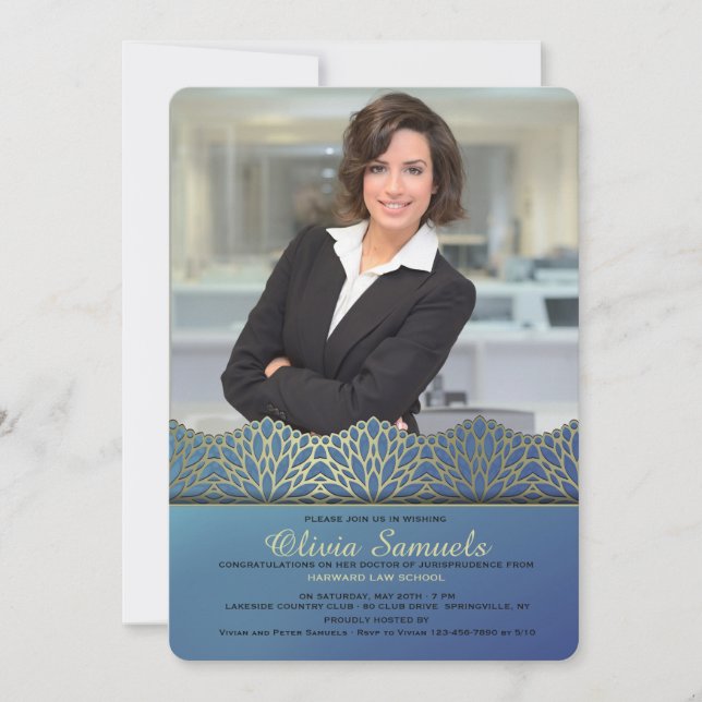 Accompli Graduation Photo Invitation (Devant)