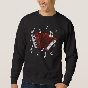 Accordeon Musiknote Design für Musikakkordionist Sweatshirt