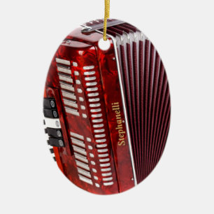 ACCORDIAN MUSIKINSTRUMENT KERAMIK ORNAMENT