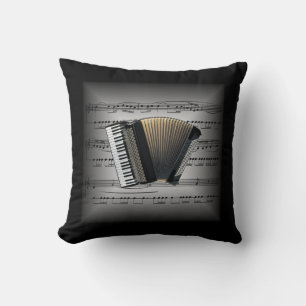 Accordion ~ 3-D Sheet Music ~ Coussin Grey/Black ~