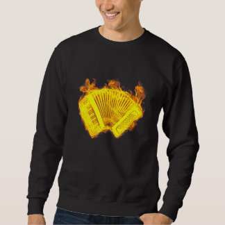Accordion Flames Music Accordion Player Sweatshirt