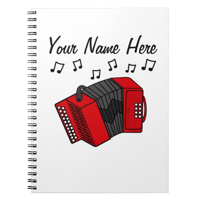 Accordion Folk Musician Music Lehrer Custom Notizblock (Vorderseite)