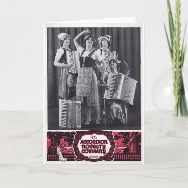 Accordion Girls Vintage Ad Karte (Vorderseite)