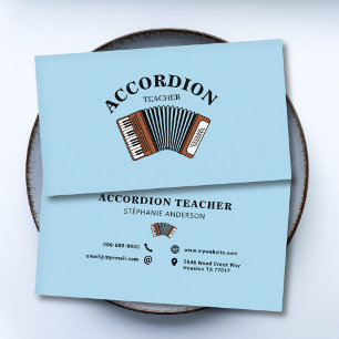 Accordion Lehrer Blue Visitenkarte