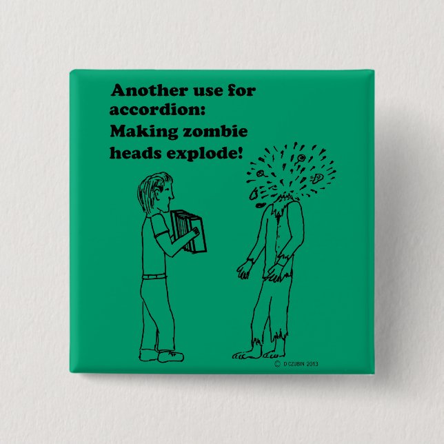Accordion macht Zombies explodieren Button (Vorderseite)