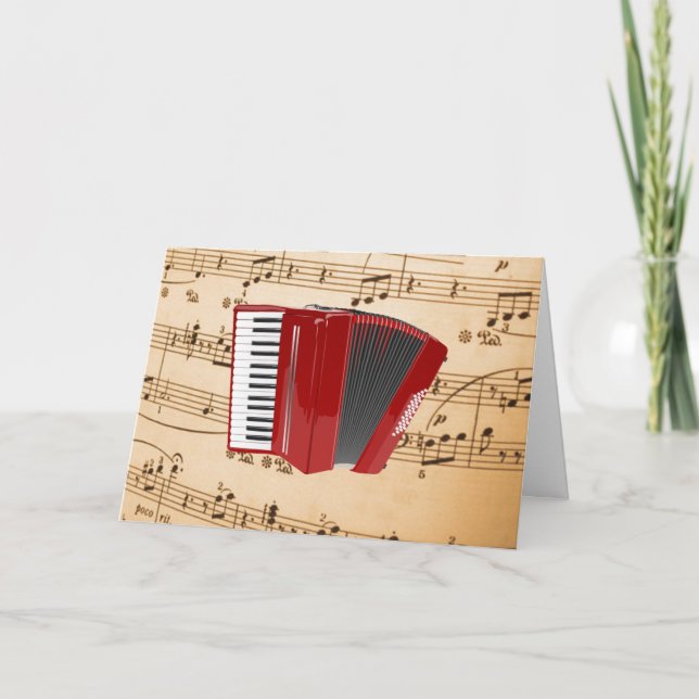 Accordion Music, populäres Design, Karte (Vorderseite)