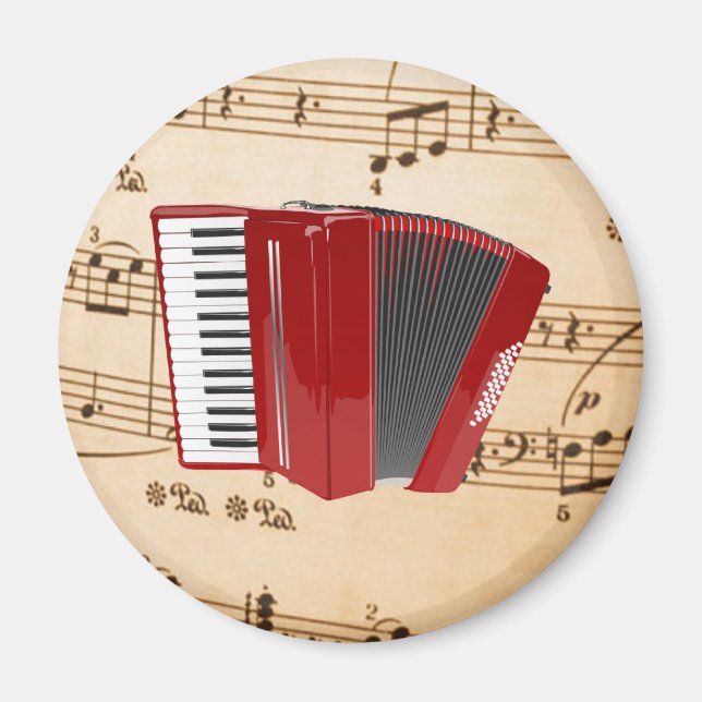 Accordion Music, populäres Design, Magnet (Vorne)