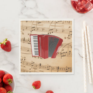 Accordion Music, populäres Design, Serviette