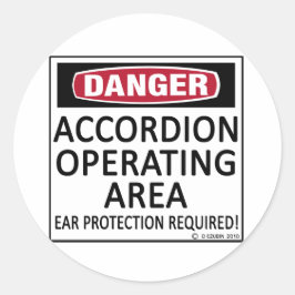 Accordion Runder Aufkleber