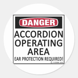 Accordion Runder Aufkleber