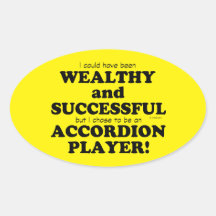 Accordion Sticker riche et réussi ovale