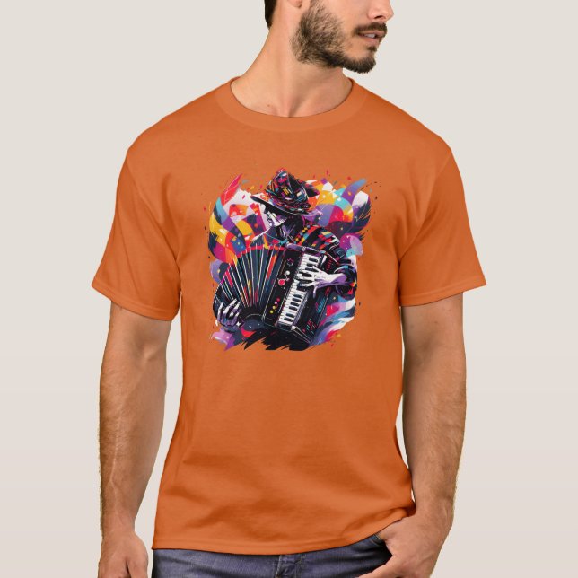 Accordionist Accordion-Music-Instrument Music-Arts T-Shirt (Vorderseite)