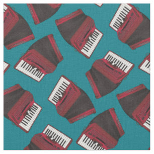 Accordions Musiker Aquamarin Stoff