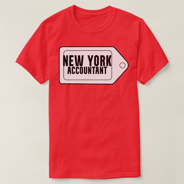 ACCOUNANT NEW YORK SCHWARZ UND WEISS T-Shirt (Design vorne)