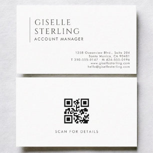 Account Manager Moderne professionelle QR-Code Vis Visitenkarte