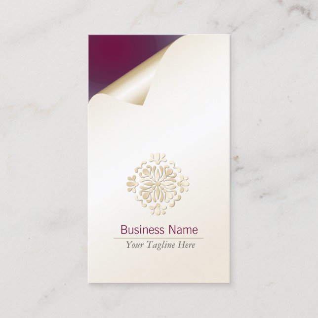 Account-Visitenkarte Gold Floral Geblüht Visitenkarte (Vorderseite)