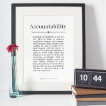 "Accountability Poster" - Motivierend Kunst an der
