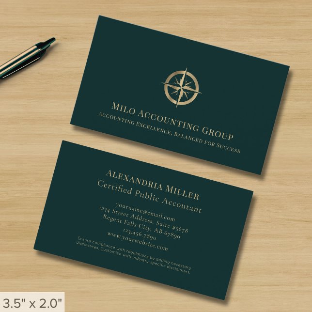 Accountant Beruflich Luxury Logo Visitenkarte (Von Creator hochgeladen)
