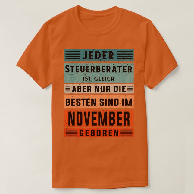 Accountant birthday November born accountant T-Shirt (Design vorne)