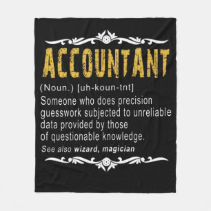 Accountant Funny Definition benutzerdefiniertes Ge Fleecedecke