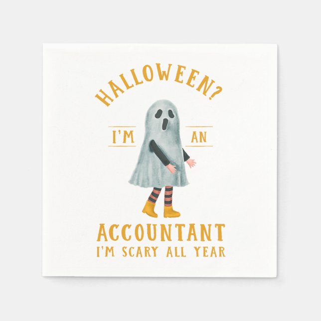 Accountant I_m Beängstigend ganzjährig CPA Hallowe Serviette (Vorderseite)