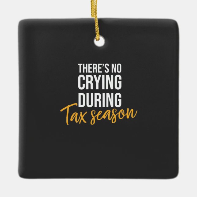 Accountant In Tax Season Keramikornament (Vorderseite)