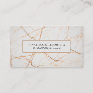 Accountant Marble Gold Typografy Visitenkarte