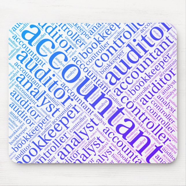 "Accountants' Word Cloud" Mousepad (Vorne)
