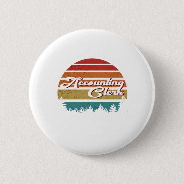 Accounting Clerk Tshirt Work Is God's Good Gift.pn Button (Vorderseite)