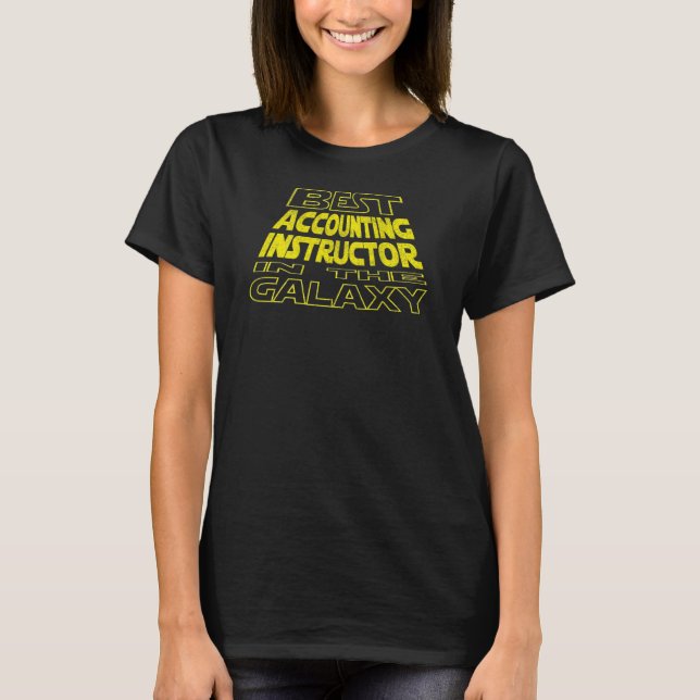 Accounting Instructor  Space Backside Design T-Shirt (Vorderseite)