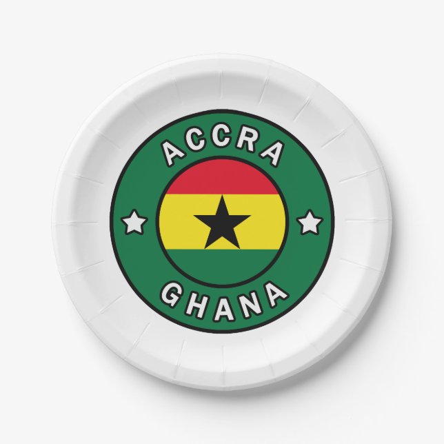 Accra Ghana Pappteller (Vorderseite)