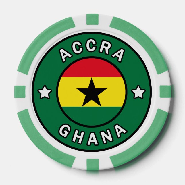 Accra Ghana Pokerchips (Vorderseite)