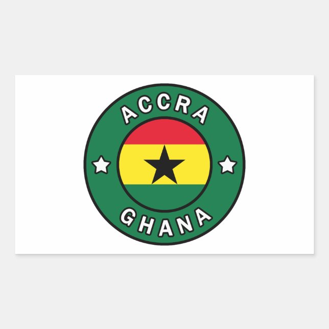 Accra Ghana Rechteckiger Aufkleber (Vorderseite)