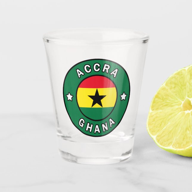 Accra Ghana Schnapsglas (Vorderseite)