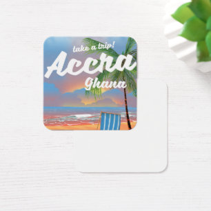 Accra Ghana Strand Reiseplakat