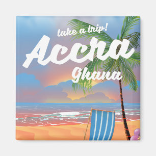 Accra Ghana Strand Reiseplakat Magnet